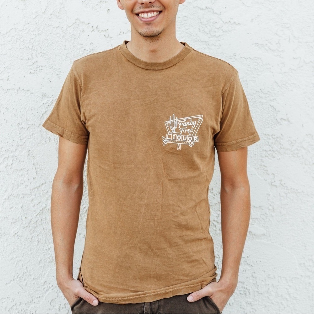 Lane Seven Shirt Brown Fancy Free Marquee Graphic Tee Size Large